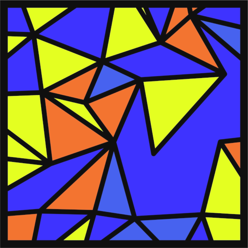 POST KONKRET BEWEGT II — Voronoi - Quadrat - (Katalog-Nr. 2025.09.24-022), 2025