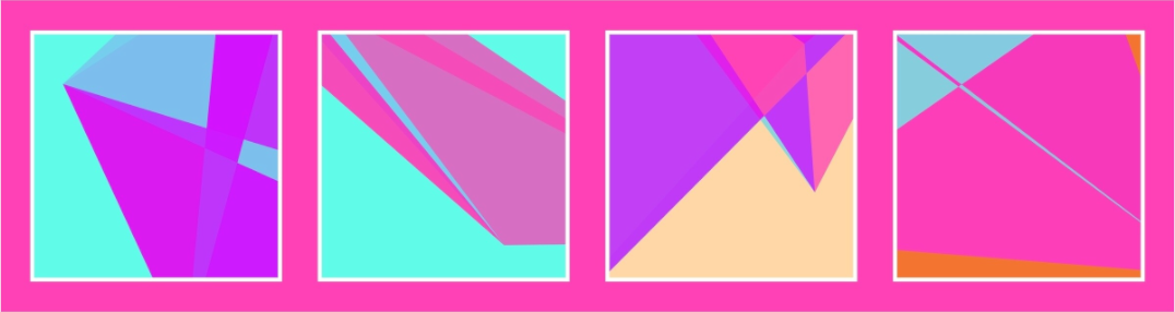 POST KONKRET BEWEGT II — Grid 4x1 (Katalog-Nr. 2025.09.21-083), 2025