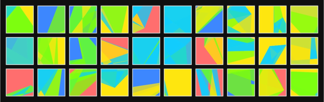 POST KONKRET BEWEGT II — Grid 8x2 (Katalog-Nr. 2025.09.22-006), 2025